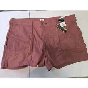 Lee Heritage Workwear Shorts Womens 26W Henna Rust 4" Inseam Utility...